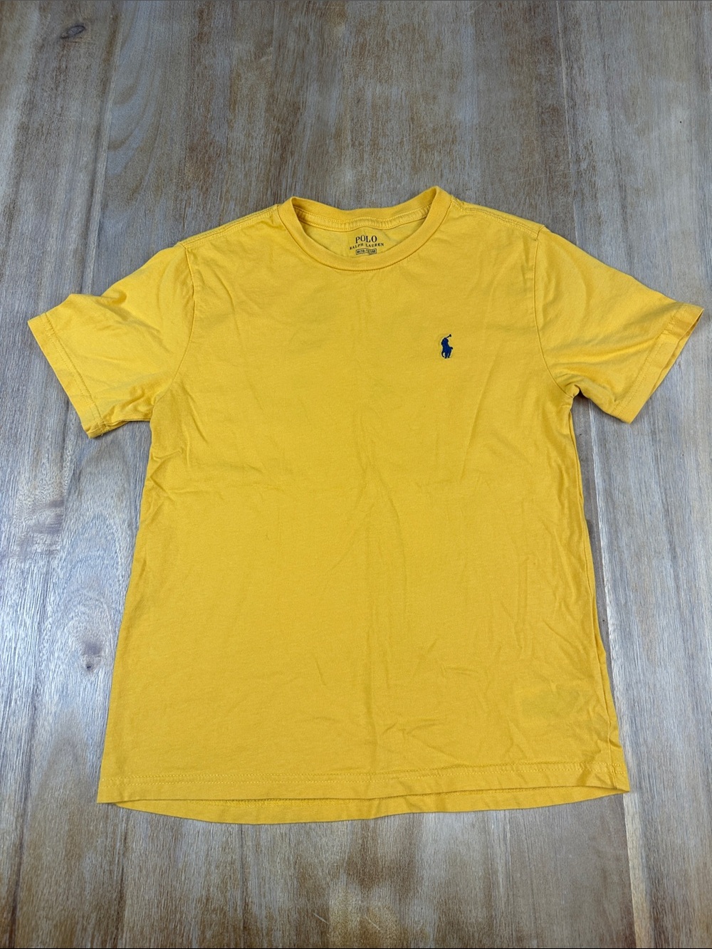 Polo by Ralph Lauren Yellow Short Sleeve Crew Tee with Navy Pony